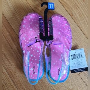 George Toddler Girl's Fisherman Jelly Sandals, 11, Blue/Purple/Pink Ombre Colour